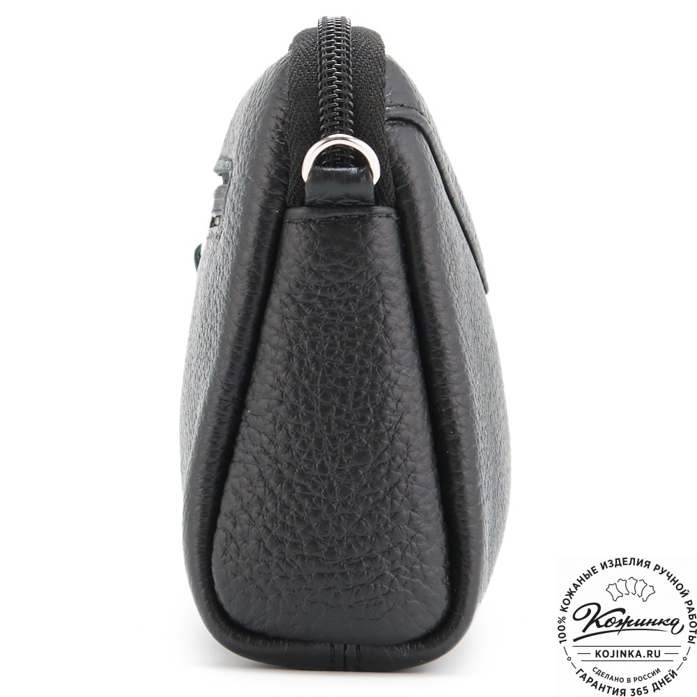 Кожаный клатч "Марта" (чёрный)